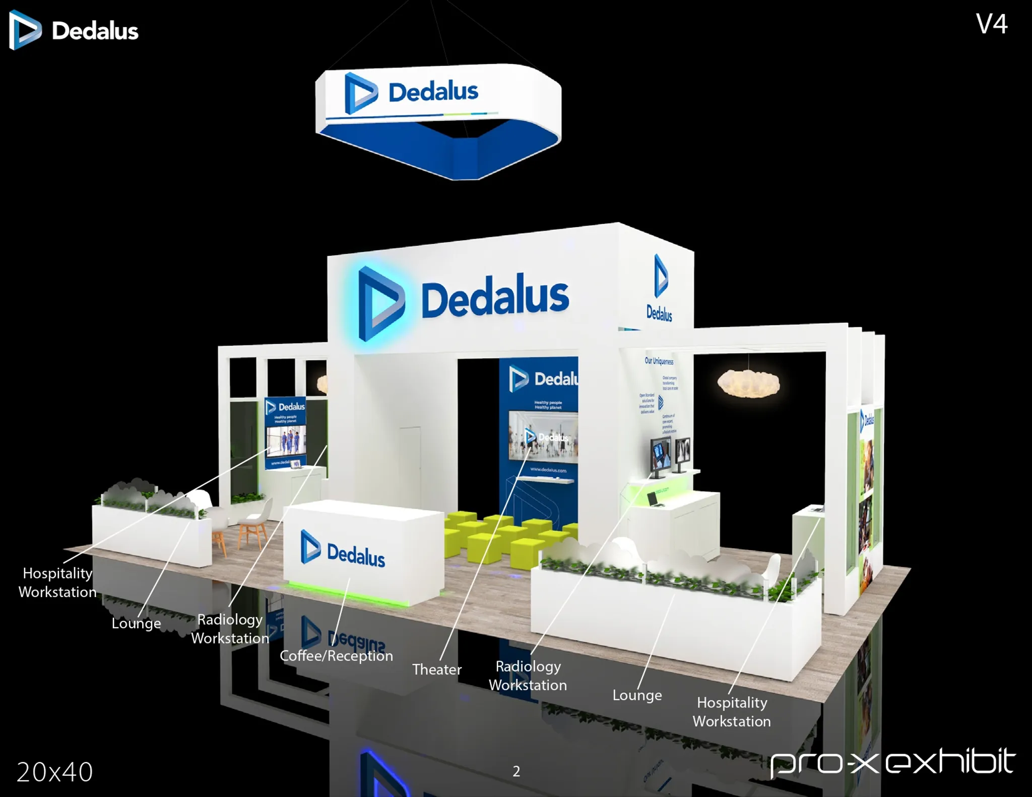 20x40 Île booth design by Pro-X Exhibits